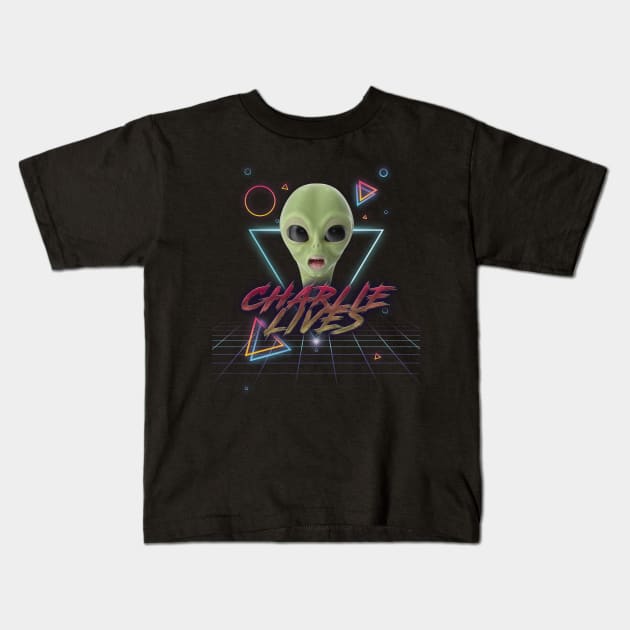 Charlie Lives  Alien Kids T-Shirt by Cruella Entertainment